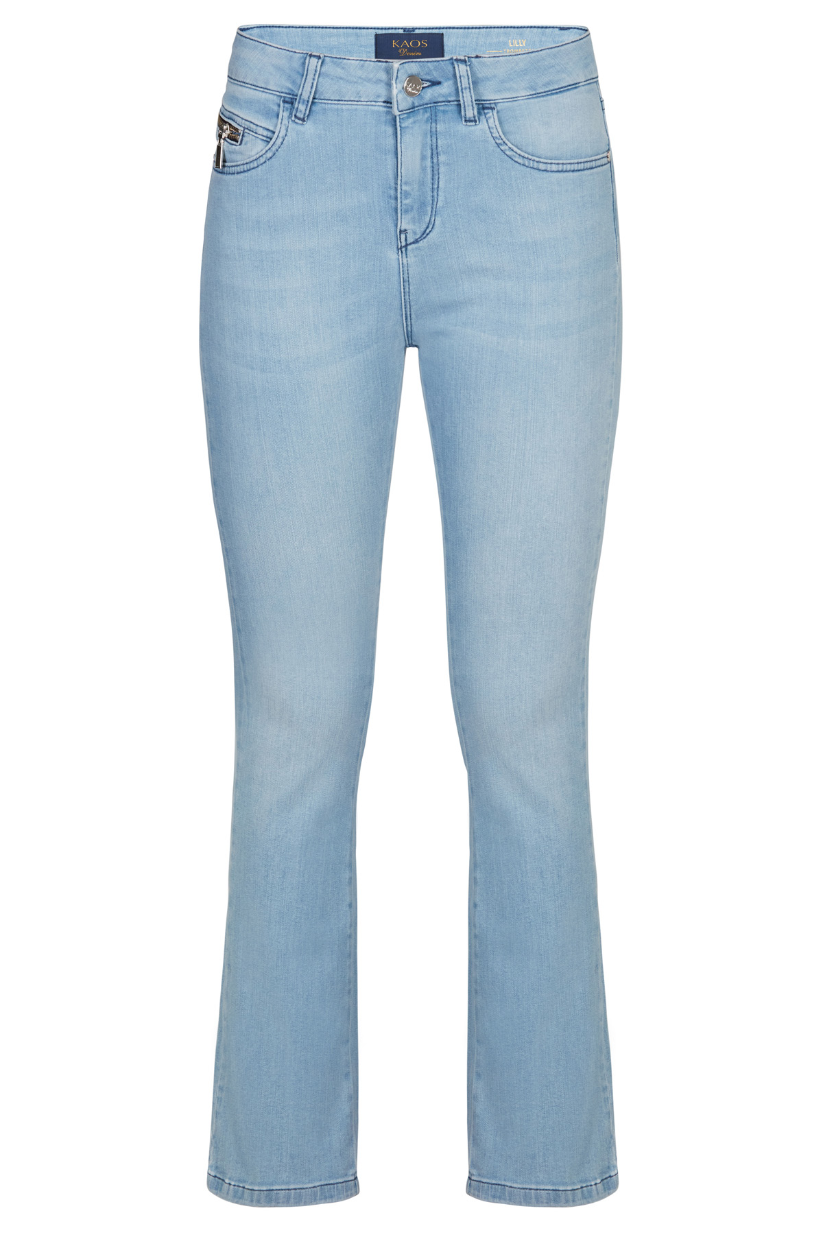Simona - Cuffed Straight-Leg Jeans - Kaos Store